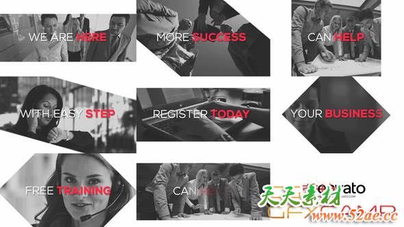 AE模板-简洁优雅商务幻灯片开场 Elegant Corporate Intro-天天素材网