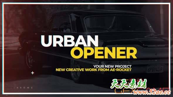 AE模板-现代时尚视频片头 Modern Dynamic Opener-天天素材网