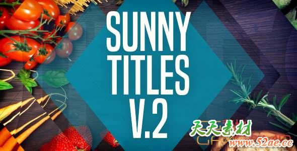 AE模板-图形遮罩文字标题栏目包装 Sunny Titles v2-天天素材网