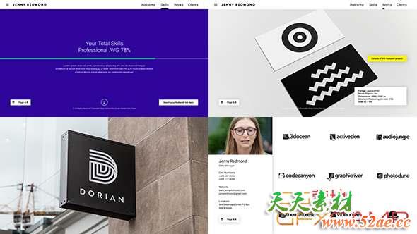 AE模板-简洁商务包装展示片头 Minimal Presentation-天天素材网