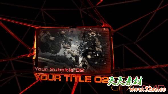 AE模板-蜘蛛网游戏视频包装片头 Spider Web Screens-天天素材网