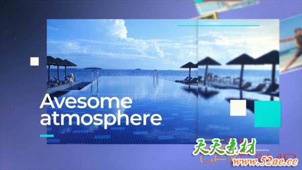 AE模板-酒店旅馆宣传包装片头 Intro slideshow for hotel-天天素材网