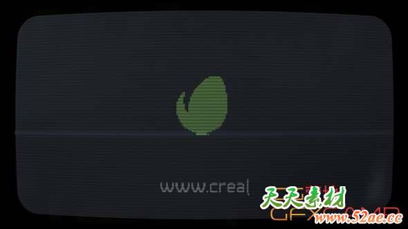 AE模板-老电脑屏幕开始Logo动画 Vintage Startup Logo-天天素材网