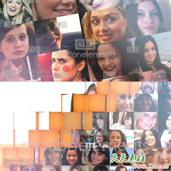 FCPX插件：三维方块翻转照片展示转场预设-天天素材网