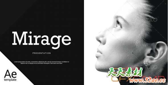 AE模板-时尚生活图片展示片头 Mirage-天天素材网