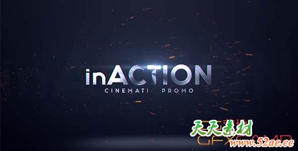 AE模板-钢铁质感动作体育视频包装宣传片头 inAction Cinematic trailer-天天素材网