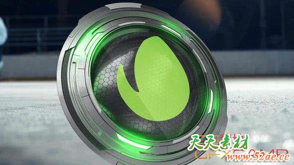 AE模板-三维钢铁质感Logo转场 Logo Transition-天天素材网