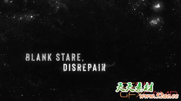 AE模板-划痕黑暗文字标题片头 Dark Grunge Titles-天天素材网