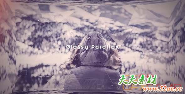 AE模板-图形视差幻灯片开场 Glassy Parallax-天天素材网