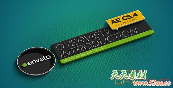 AE模板-简洁干净商务公司介绍片头 Overview Introduction-天天素材网