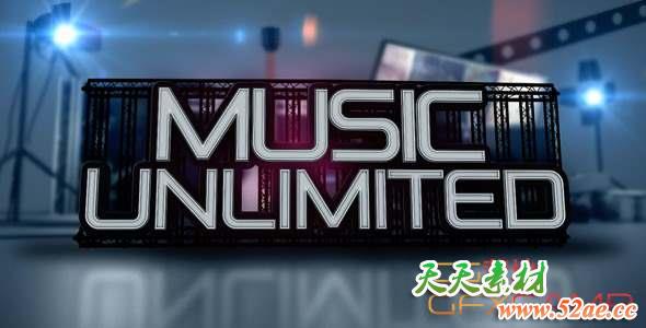 AE模板-音乐三维器材片头动画 Music Unlimited-天天素材网