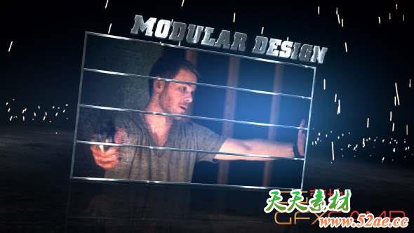 AE模板-钢铁火星视频宣传片头 Maximum Impact-天天素材网