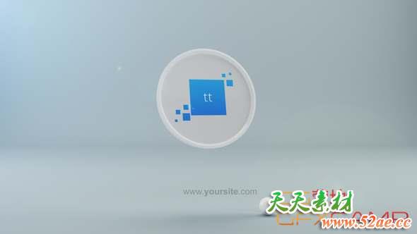 AE模板-融球Logo动画 Quick Blob Logo-天天素材网