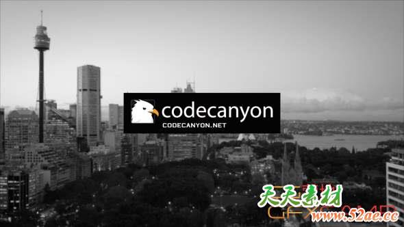 AE模板-动感信号损坏Logo开场 Glitch Opener-天天素材网