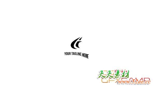 AE模板-简单三角图形遮罩Logo动画 Flat Abstract Logo-天天素材网