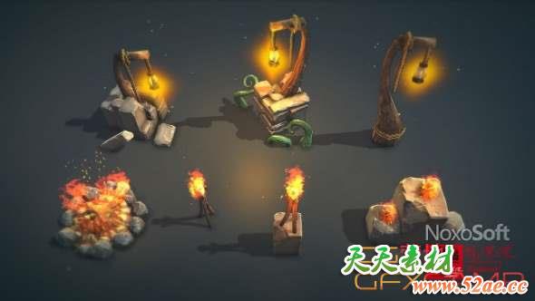 UNITY三维游戏场景模型预设 Cubebrush – Z ! M.O.B.A Environment Art Pack-天天素材网