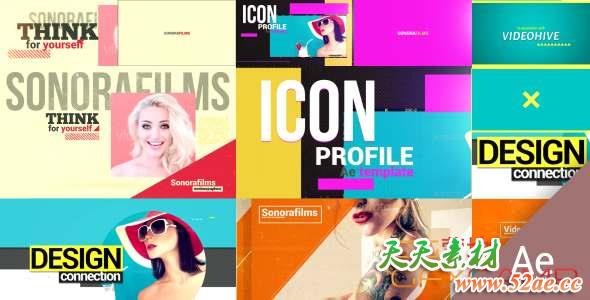 AE模板-复古时尚图片开场 Quick Intros Bundle-天天素材网