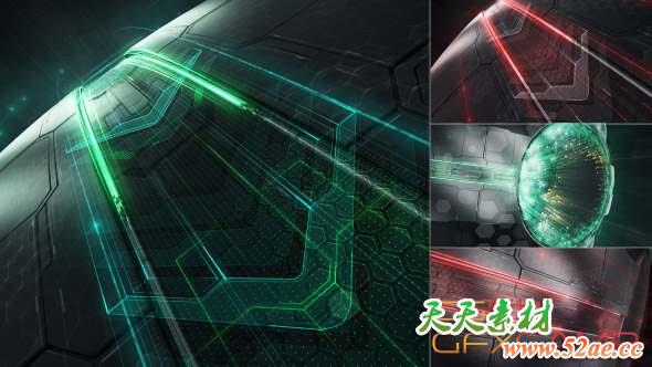 AE模板-科技感三维Logo动画 Mechanical Logo Reveal-天天素材网