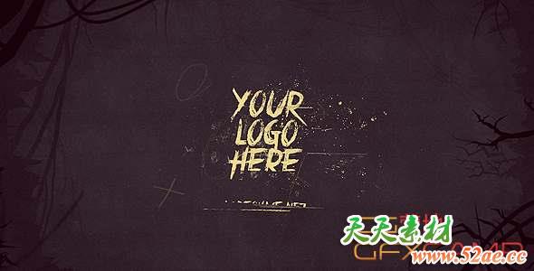 AE模板-惊悚恐怖Logo片头动画 Horror Opener-天天素材网