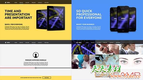 AE模板-商务APP展示动画 App Promotion-天天素材网