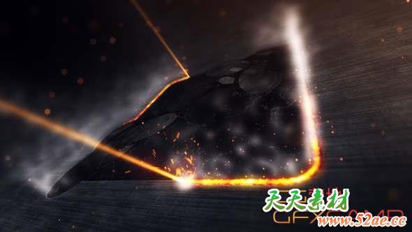 AE模板-激光镭射雕刻Logo动画 Industrial Laser Reveal-天天素材网
