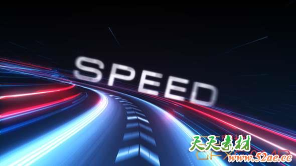 AE模板-速度感Logo动画 Speed Logo Intro-天天素材网