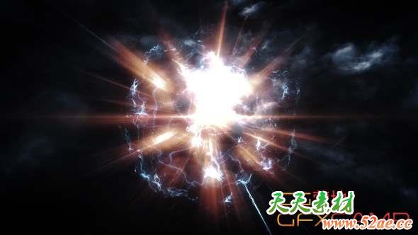 AE模板-能量球爆炸Logo动画 Energy Explosion Reveal-天天素材网