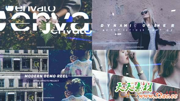AE模板-现代感图片展示片头 Modern Demo Reel-天天素材网