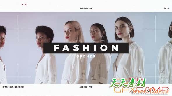 AE模板-时尚视频宣传片头 Fashion Opener-天天素材网