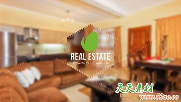 AE模板-优雅室内装修宣传片头 Elegant Real Estate Presentation-天天素材网