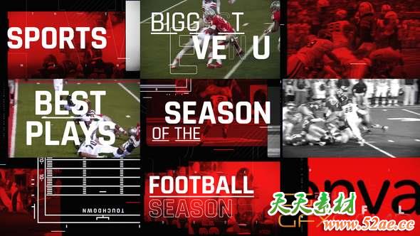 AE模板-体育视频宣传片头 Sports Promo-天天素材网