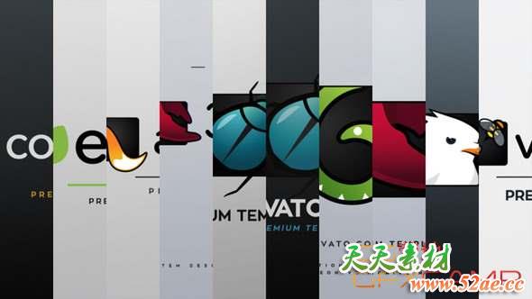 AE模板-简单快速Logo动画 Logo End Tags Animation Pack-天天素材网