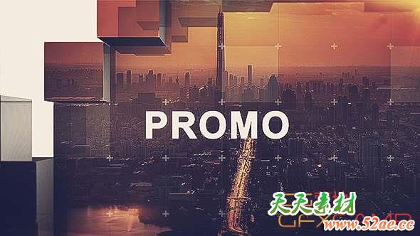 AE模板-方块拼贴文字图片快闪片头 Rhythmic Opener-天天素材网