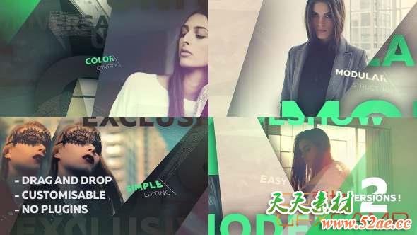 AE模板-时尚文字视频宣传片头 Trailer Promo-天天素材网