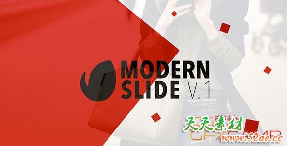 AE模板-时尚图片介绍包装片头 Minimal Slide V.1-天天素材网