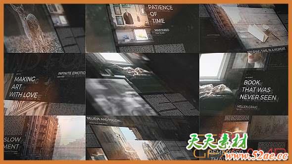 AE模板-历史图片介绍片头 Inspiring Story-天天素材网