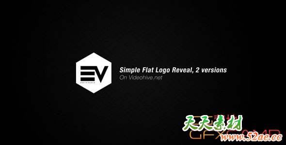 AE模板-扁平化简洁Logo动画 Simple Flat Logo Reveal-天天素材网