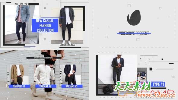 AE模板-时尚宣传片开场 Modern fashion promo-天天素材网