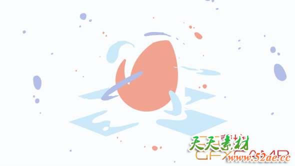 AE模板-液体方块MG图形Logo动画 Minimal Liquid Box-天天素材网