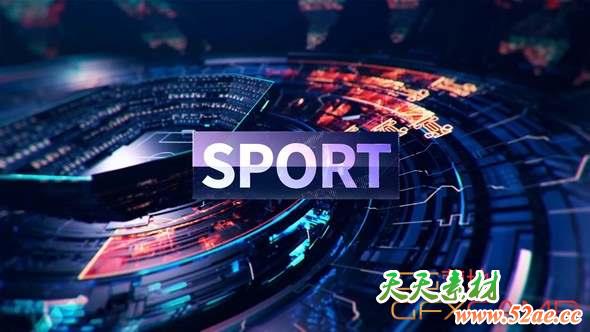 AE模板-三维体育栏目包装片头 Sport Intro-天天素材网