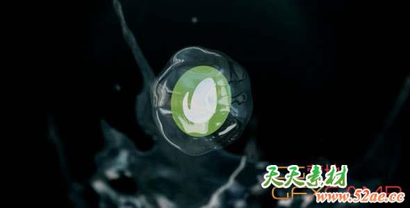AE模板-冲出水面Logo动画 Water Splash Logo Reveal-天天素材网