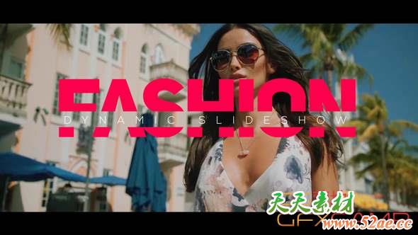 AE模板-时尚视频宣传片头 Fashion Slideshow-天天素材网