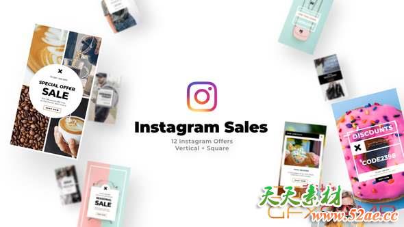 AE模板-时尚视频INS宣传包装 Instagram Stories-天天素材网