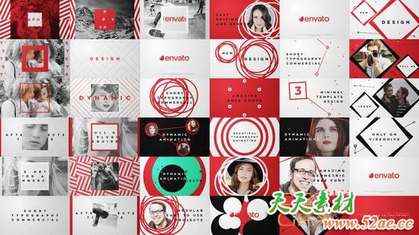 AE模板-时尚图片宣传介绍片头 Short Typography Commercials-天天素材网