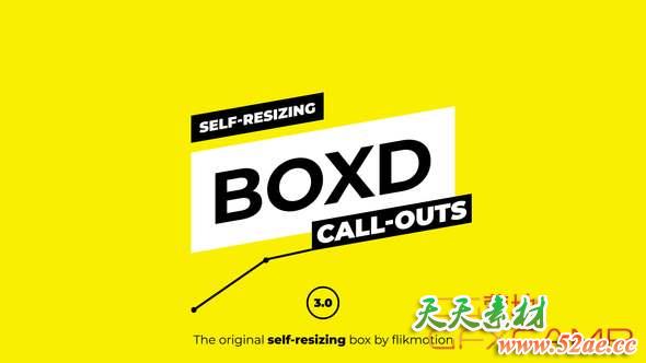 AE模板-自适应呼叫指示线动画 Self Resizing Call-Outs-天天素材网