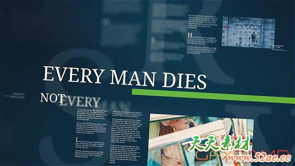 AE模板-文字引用排版图片介绍开场 Inspirational Typography Quotes-天天素材网