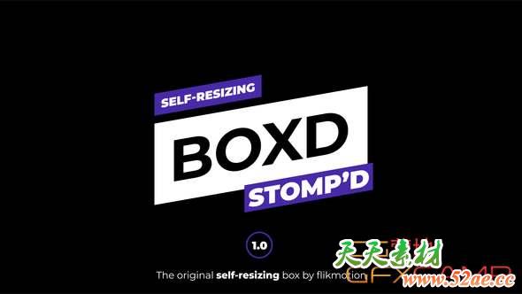 AE模板-方框文字快闪片头 Self Resizing Opener-天天素材网