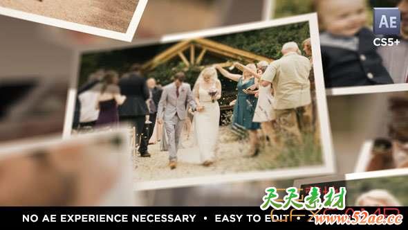 AE模板-空间照片墙婚礼相册开场 Photo Cloud 16453160-天天素材网