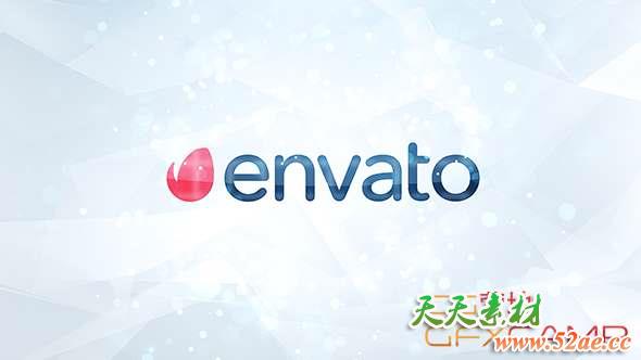 AE模板-简单扫光Logo动画 Bright Logo-天天素材网