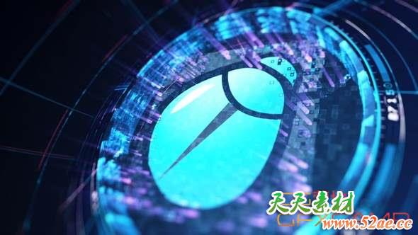 AE模板-科技感Logo动画 Tech Logo-天天素材网